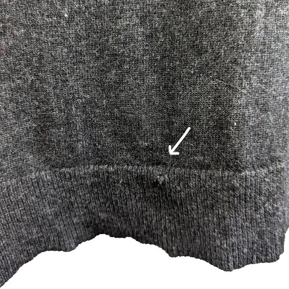 Vince Black Boat Neck Wool Cashmere Side Slit Sweater Tunic Lightweight Women XS - Picture 7 of 11